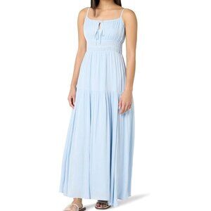 The Drop Tavia Tie-Front Tiered Maxi Dress - Skyway - NWT